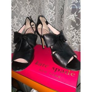 Kate Spade Designer Bow Italian Leather Heels WORN ONCE